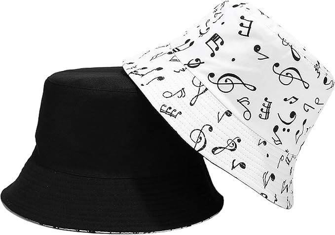 Flower Reversible Bucket Hat Cotton Summer Travel Beach Sun Hats Emboridery for Women Men