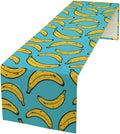 Banana Table Runner, Kitchen Dining Table Decor, Watercolor Tropical Fruit Palm Leaves Table Runners for Indoor Outdoor Home Farmhouse Holiday Wedding Birthday Party Decoration, 13 x36 Inch