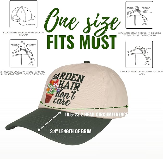 InnoBeta Gardening Gifts Cap for Women, Plant Lovers, Plant Lady Gardeners, Cool Unique Garden Adjustable Embroidered Hat