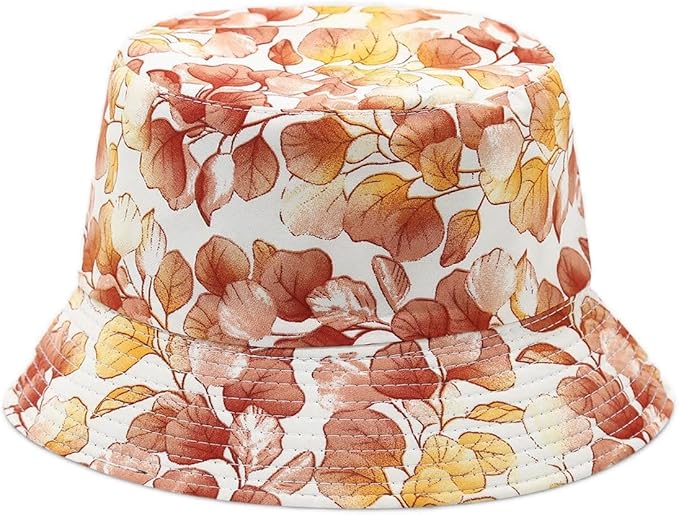 Quanhaigou Bucket Hat for Men Women,Packable Reversible Printed Sun Hats,Fisherman Outdoor Summer Travel Hiking Beach Caps