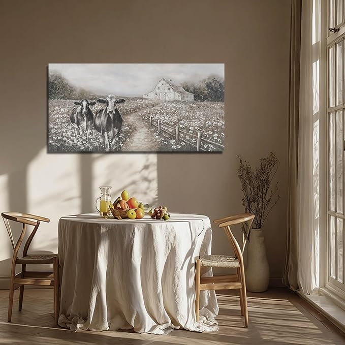 LEVERUP Animal Wall Pictures Spring Wall Decor for Bedroom Office Kitchen Nature Artwork 20x40 Inch Flower Pictures Wall Decorations
