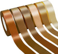 150 Yards Brown Satin Ribbon 1-1/2 Inch 6 Rolls Assortment Ribbons for Crafts Gift Wrapping Flower Bouquet Wedding Invitations Birthday Party Festival Decoration Hair Bows