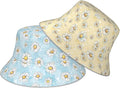Bucket Hat Double-Side-Wear Reversible Sun Hat Beach Travel Hiking for Women Men