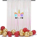 Iridescent Sequin Backdrop 8FTx8FT 1 Panel Sparkle Backdrop Curtain Glitter Background Drape for Weddings Showers Parties Birthday Christmas Photography