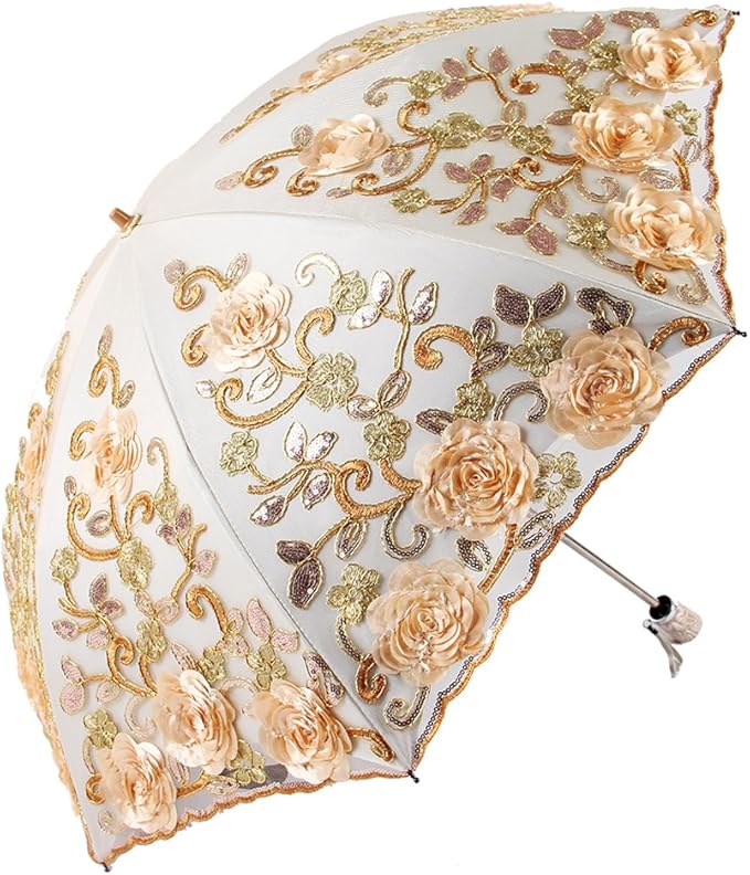 Honeystore Flower Lace Parasols for Wedding Party Lace Bridal Umbrella