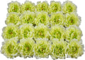 20pcs 5" Artificial Flower Peonies, Silk Peonies with 6" Stems, Flowers Suitable for Wedding Bouquets, Home Party Decoration (Light Green)