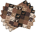 Vintage Camouflage Bear Moose Place Mats Set of 4 Pine Tree Wild Animal Kitchen Dining Table Mat for Indoor Outdoor Decorations 12 X 18 Inch 4 PCS, Style-21