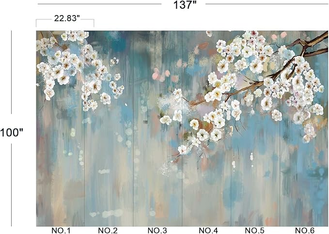 mangnolia Chinoiserie Wallpaper Wall Mural Wallpaper for Bedroom 137" x 100"