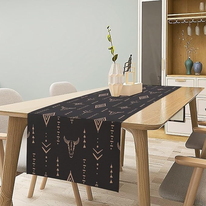 Aztec Table Runner Southwest Native Navajo Tribe Geometric Vintage Country Dinner Table Decoration Table Runner 13x36 Inch