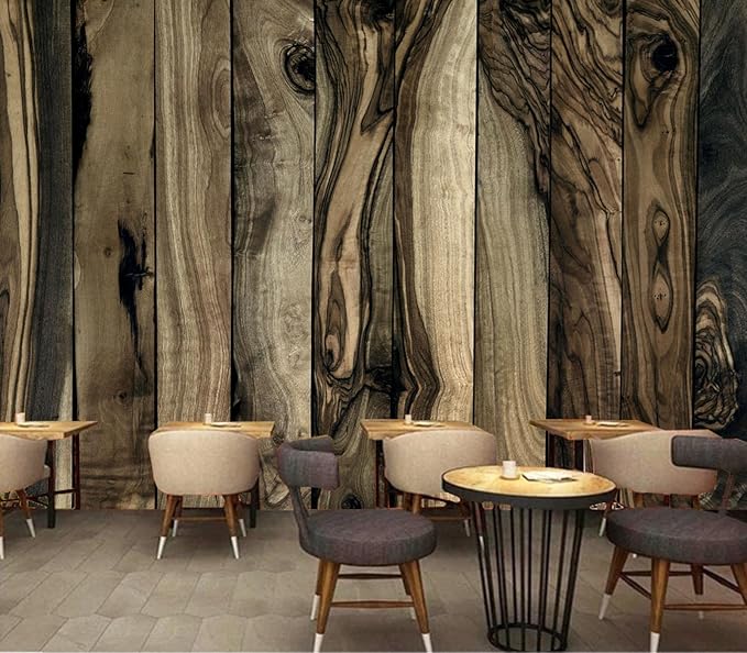 Cliouar-Wood Block Texture Background Mural Wallpaper Peel and Stick 137" x 102"