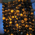 10MM 36PCS Flame Yooperlite Stone Beads Loose Beads for Jewelry Making DIY Bracelets Show Flame Color Under The Irradiation of UV Lamps