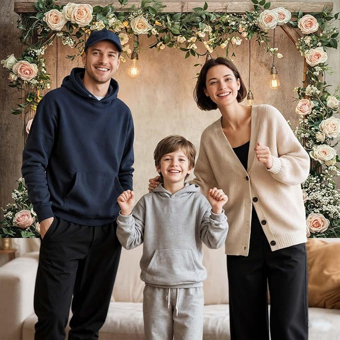 5x4ft Country Wedding Photography Backdrop Floral Rustic Roses Farmhouse Wooden Door Backdrop Pink Flower Birthday Baby Shower Wedding Bridal Party Banner Photo Booth Props Anniversary Background