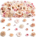 Faux Flower Heads Mini Champagne Artificial Flower Heads Fake Peony Daisy Rose Flowers Multicolor Small Silk Daisy Flower Heads for Craft Garland Wedding Party DIY Home Decoration,2-4 cm