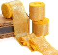 Gold Silk Chiffon Ribbon,Gold Frayed Shimmery Silk Ribbon for Bridal Flower Bouquet Christmas Gift Wrapping Wedding Decor Invitations Decorations 1.5" x 15 Yards (5Yards X 3 Rolls)