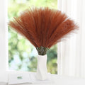 Burnt Orange Pampas Grass - 30pcs 24 Inch Artificial Pampas Grass Decor, Tall Pampas Grass for Floor Vase, Table Centerpieces, Wedding, Party and Fall Decor (Burnt Orange, 30 Pieces)