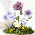 Giant Artificial Flowers 1pack Fake Flowers for Decoration, Fabric Poppy Flower for Wedding Birthday Easter Party Mother's Day Banquet Photography Props Garden Shop Window Display Decor(Dark Pink)