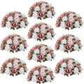 Flower Centerpieces for Wedding Tables: Wedding Table Decorations Dusty Rose & White Flower Balls Centerpieces for Engagement Cerebration Party Center Pieces 10 Packs