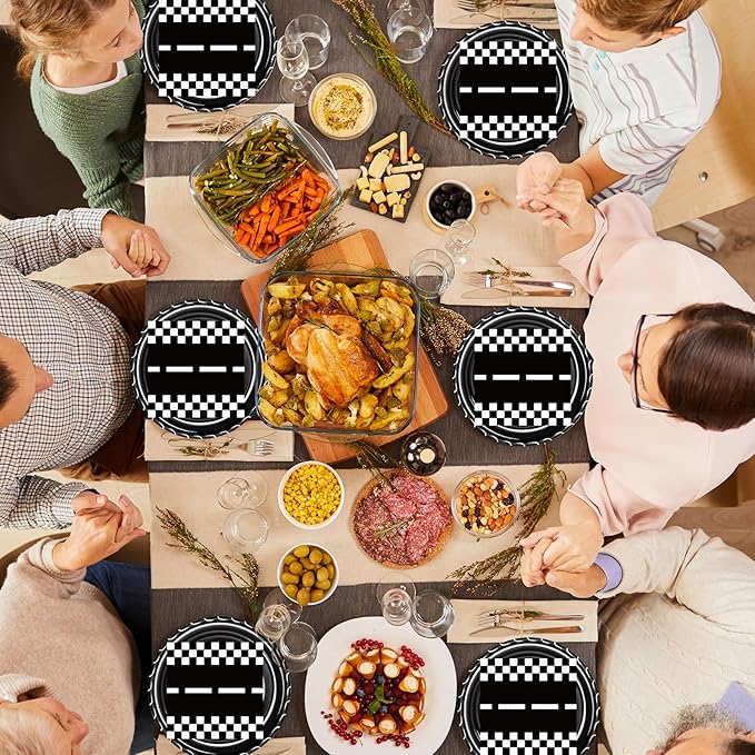 40 Pcs Race Car Plates and Napkins Party Supplies, Race Car Birthday Party Decorations Tableware Set Disposable Paper Plates and Napkins For Kids Boys Birthday Baby Shower Serves 20