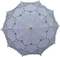 White Lace Parasol Umbrella Wedding Bridal 30 Inch Adult Size