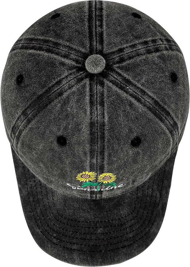 Sunshine Flower Trucker Hat Sun Baseball Cap for Women Snapback Adjustable Hats Gift