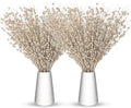 Geosar 30 Pcs Christmas Artificial Glitter Berry Stem Decorations 17 Inch Faux Stick Floral Pick Centerpiece Bouquet Flower Bead Twigs for Centerpiece Tree Wreath Xmas Ornaments Home(Champagne Gold)