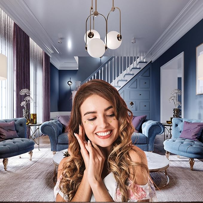Luxury Living Room Backdrop Modern House Interior Photography Background Cozy Sofa Window Curtains Fashion Design Backdrop for Video Conference Zoom Meetings Home Office Background Props 20x10ft