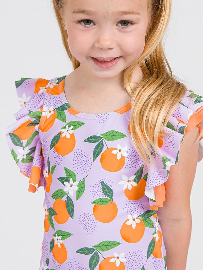 RuffleButts® Baby/Toddler Girls Ruffle Strap One Piece Swimsuit w/UPF 50+ Sun Protection