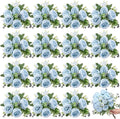 16 Bundles Artificial Peonies Silk Peonies Faux Flower Bouquet Fake Peony Flower Arrangements Table Centerpieces for Vase Wedding Party Boho Home Office Decoration Bulk (Blue)