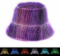 LED Rave Bucket Hat Light up Fisherman Cap 7 Colors Glow in the Dark Party Hats USB Rechargeable EDM Festival Gear