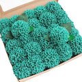 Floroom Artificial Dahlia Flowers 25pcs Real Looking Teal Green Foam Fake Roses with Stems for DIY Wedding Bouquets Bridal Shower Centerpieces Floral Arrangements Party Tables Home Decoration