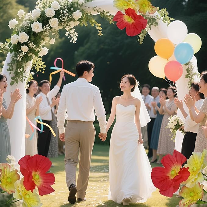 Large Artificial Flower for Decoration with Stands - 5.6 Ft Artificial Silk Giant Flower - Big Artificial Flores Gigantes for Wedding Party Banquet Backdrop Decor, Photography Props Window Display