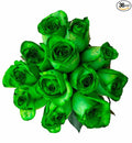 36 Stems - Fresh Cut Tinted Green Roses from Flower Explosion