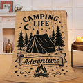 Camping Blanket Camper Throw Blanket Soft Cozy Fleece Fuzzy Stuffed Plush Flannel Gifts for Girls Women Boys Kids Adults 60"X80"