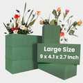 6 PCS Wet Floral Foam Blocks for Fresh Flowers, Each (9"L x 4.1"W x 2.7"H)Green Foam for Flower Arrangements, Florist Foam Bricks for Weddings, Birthdays Gifts, Flower Foam Blocks for Crafts