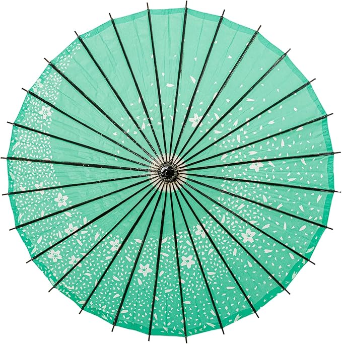 THY COLLECTIBLES Classic Chinese Art Asian Style 33" Paper Parasol Umbrella with Long Handle and Floral Print for Wedding Parties, Photography, Costumes, Cosplay, Decoration And Other Events