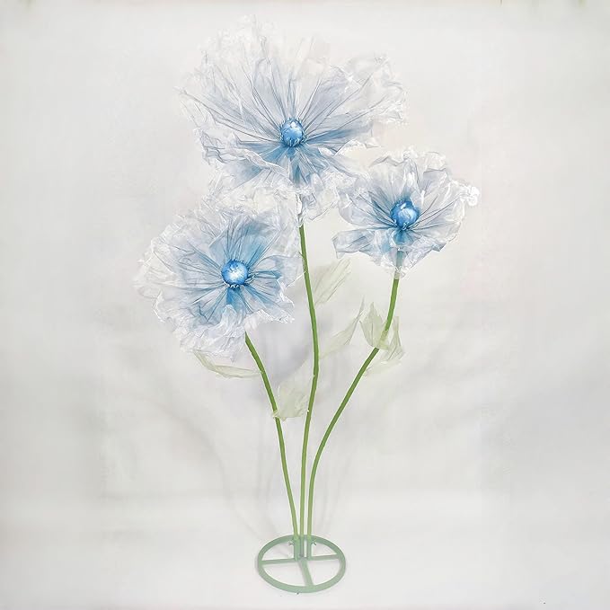Giant Flower for Decoration, 70.87 inch Handmade Adjustable Artificial Organza Floral Decor for Wedding Birthday Baby Shower Christmas Party Backdrop Home Office Hotel Shop Window Display Props
