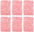 BLOSMON Flower Wall Panel Backdrop Decor Blush Artificial Floral Backdrop for Wedding Party Baby Bridal Shower, 6 Pcs Hanging 3D Fake Hydrangea Wall Decoration, Silk Faux Hydrangea Flower Backdrop