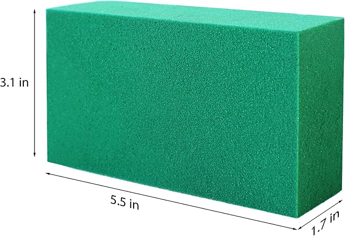 FLOFARE Pack of 3 Floral Foam Blocks Each (5.5"L x 3.1"W x 1.7"H) Green Wet & Dry Flower Foam for Fresh & Artificial Flower Arrangement, Plant Foam, Florist Supplies for DIYs, Arts, Crafts & Weddings