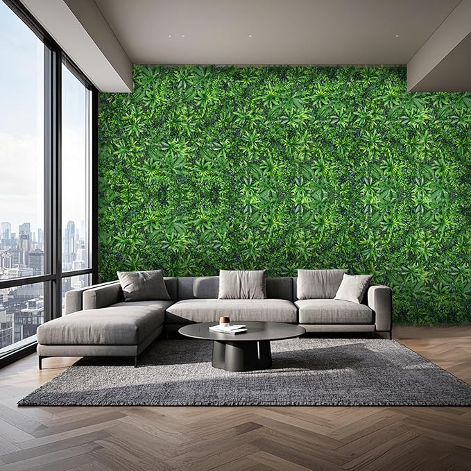 Greenery Grass Wall Panels, 40"x120" (33.33 sqft) Artificial Outdoor Ivy Privacy Fence Screen, UV-Anti Faux Boxwood Roll Grass Wall Panels for Garden Patio Balcony Decor