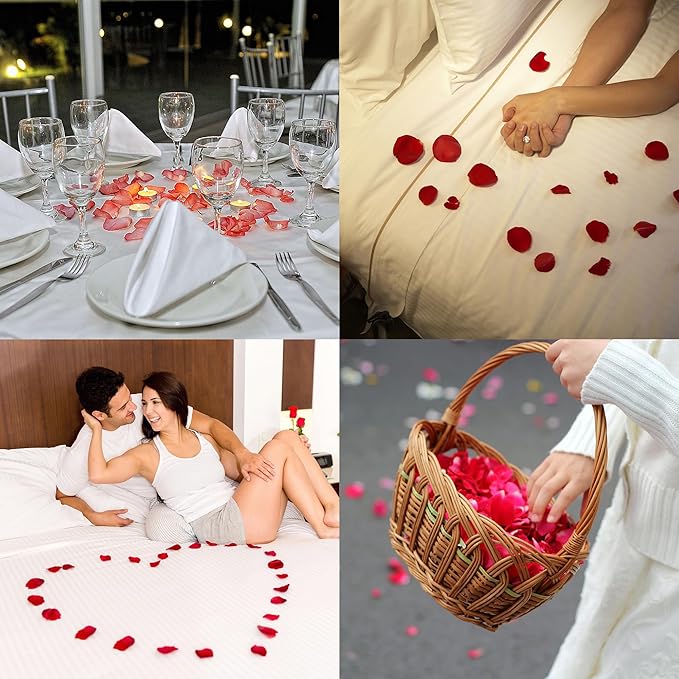 1500 PCS Separated Artificial Champagne Rose Petals for Romantic Night for her Set,Faux Champagne Flower Petals for Flower Girl,Weddings,Party,Romantic Decoration(Ready-to-use)