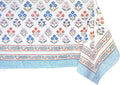 ATOSII Flora Bloom 100% Cotton Rectangle Boho Fall Tablecloth, Handblock Floral Table Cloth Linen for Kitchen Dining I Parties Wedding Outdoors Christmas Thanksgiving I 72 X 120 Inches I 10 Seater