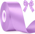 Fullive Lavender Ribbons, 1 1/2 Inch 30 Yards Ribbons for Crafts, Polyester Satin Ribbon for Gift Wrapping for Birthday Wedding Graduate Valentines Day Decorations Wrapping Bouquet Floral Arrangements