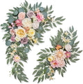 Faux Flowers Wedding Arch Flowers Kit(Pack of 2) for Wedding Decor Ceremony and Reception Backdrop Decoration (Dark Pink)
