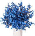 15PCS Artificial Baby Breath Flowers Fake Silk Real Touch DIY Floral Bouquets Decor Wedding Party Decoration Arrangements-Blue