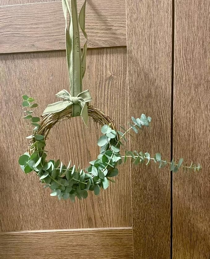 20pcs Dried Eucalyptus Stems - Real Long Eucalyptus, Fall Decorations for Home, 17" Floral Arrangement, Wedding (Green)