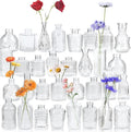 80 Pcs Bud Vase Set, Vases for Centerpieces, Cute Glass Bud Vases in Bulk, Small Vases for Flowers, Clear Vase Set for Wedding Decorations, Home Table Flower Décor