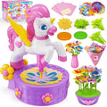 Unicorn Toys for Girls Age 4-6 7-8 9-12, Fabric Flower Bouquets Toys, Flower Making Kit, DIY Arts and Crafts for Kids, Unique Christmas Birthday Gifts for 3 4 5 6 7 8 9 10 11 12 Year Old Girls Gifts
