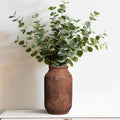 Rustic Terracotta Vase, Farmhouse Ceramic Vase, Decorative Clay Vintage Vases for Home Decor, Living Room,Table, Shelf Decor, 9 inch, Brown