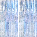 2 Pack Iridescent Party Backdrop Decorations Tinsel Curtain Birthday Decorations Foil Fringe Photo Booth Streamer Backdrop Iridescent Theme Christmas Bachelorette Graduation Party Decorations