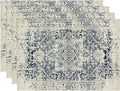 Placemats Set of 4 Vintage Boho Ethnic Carpet Place Mats Washable Table Dinner Mats Linen Table Mats for Kitchen Dining Party Home Kitchen Decor 12x18 Inch